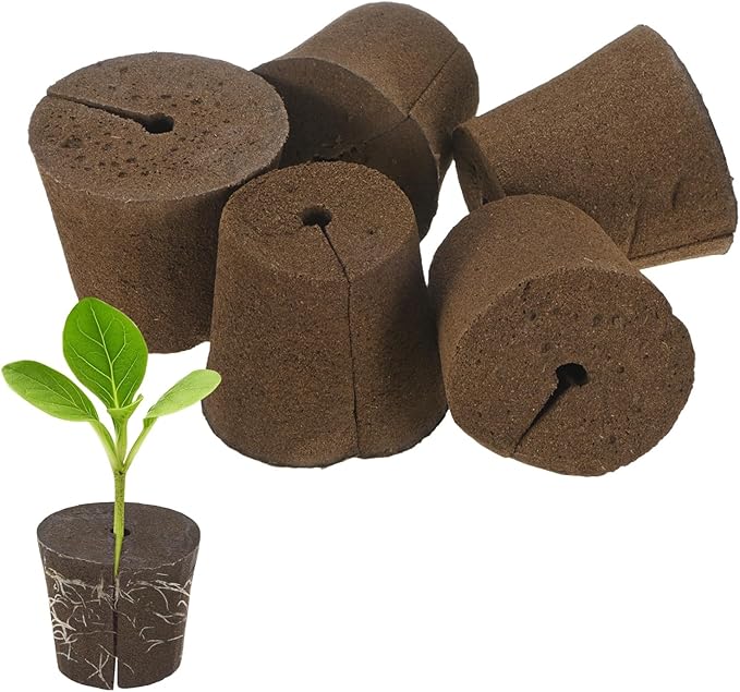 5-Pack Grow Sponges, 3.1x2.4x2.8 Inch Replacement Root Growth Sponges Seed Pods for Plant Rooting/Seed Germination/Hydroponic Gardens System Supplies, Starter Plug for Seeds