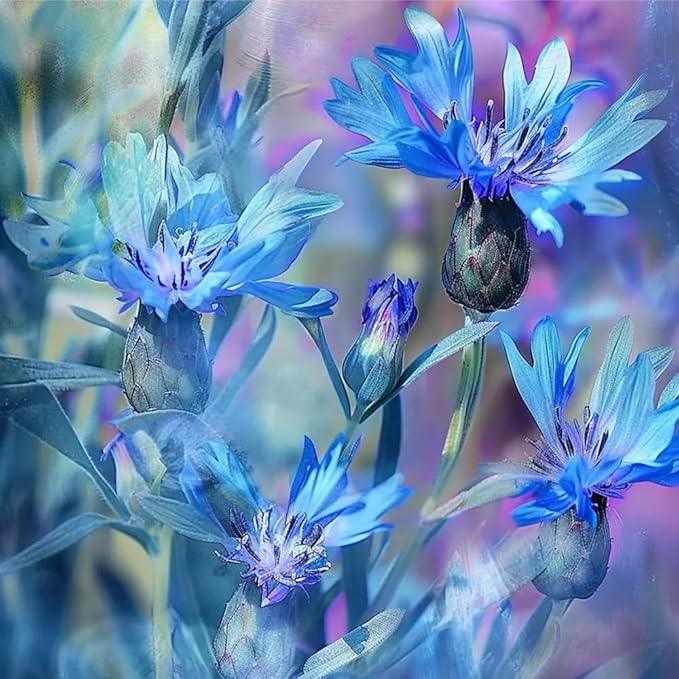 1007+ Cornflower Seeds Mix for Planting, Dwarf Cornflower Seeds Perennial, Corn Flower Seed Non-GMO Heirloom Plant Seed Garden Outdoor