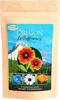 Created By Nature Oregon Wildflower Seed Mix, 20 Flower Varieties, 60,000 Seeds