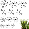 12pcs Climbing Houseplant Stem Supports,Plant stem Support Indoor Outdoor Use,Stem Hook Growth Accessories for Plant Garden, Promotes Upright Growth and Airflow(Black)