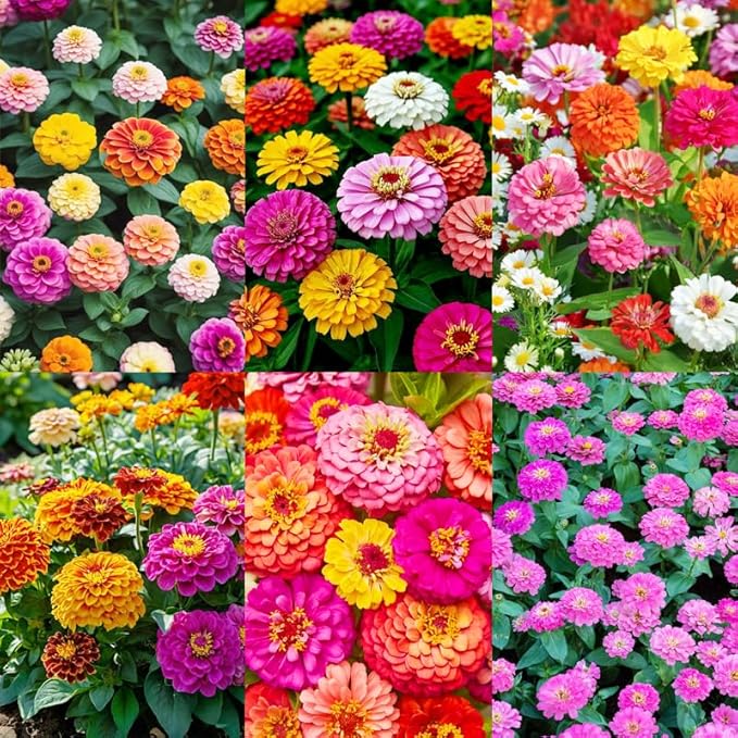 1000+Perennial Zinnia Flower Seeds for Planting Outdoor-Annual Rare Haageana Aztec Sunset Seeds for Garden Home Non-GMO Heirloom