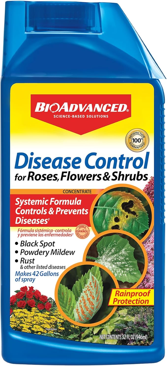 BioAdvanced Disease Control for Roses, Flowers and Shrubs, Concentrate, 32 oz, 42 Gals of Spray