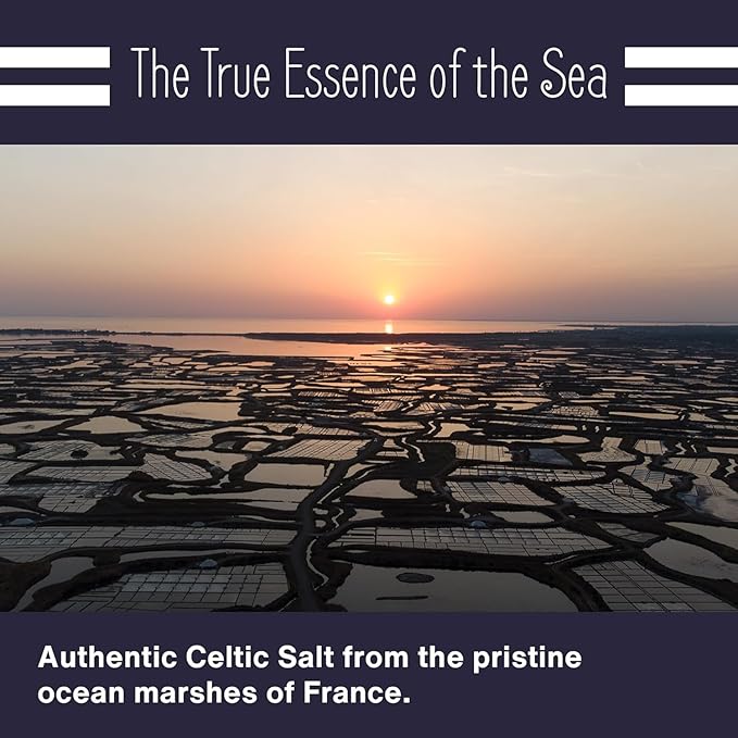 Le Marinier Celtic Salt Organic Grey Coarse, 5lb Mineral Rich 100% Natural and Unrefined French Sea Salt Organic. Hand Harvested Mineral Sea Salt, Sal Celtica Organica, Sel Gris (5lb Grey Coarse)