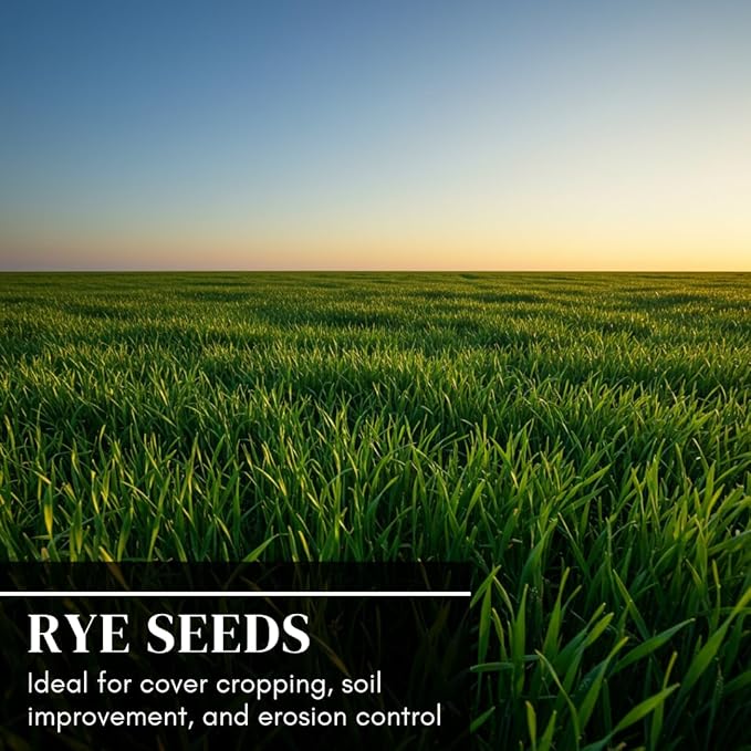 Cereal Rye Grain Seeds Open Pollinated Cover Crop Forage Deer Plot Food (8 Pounds)