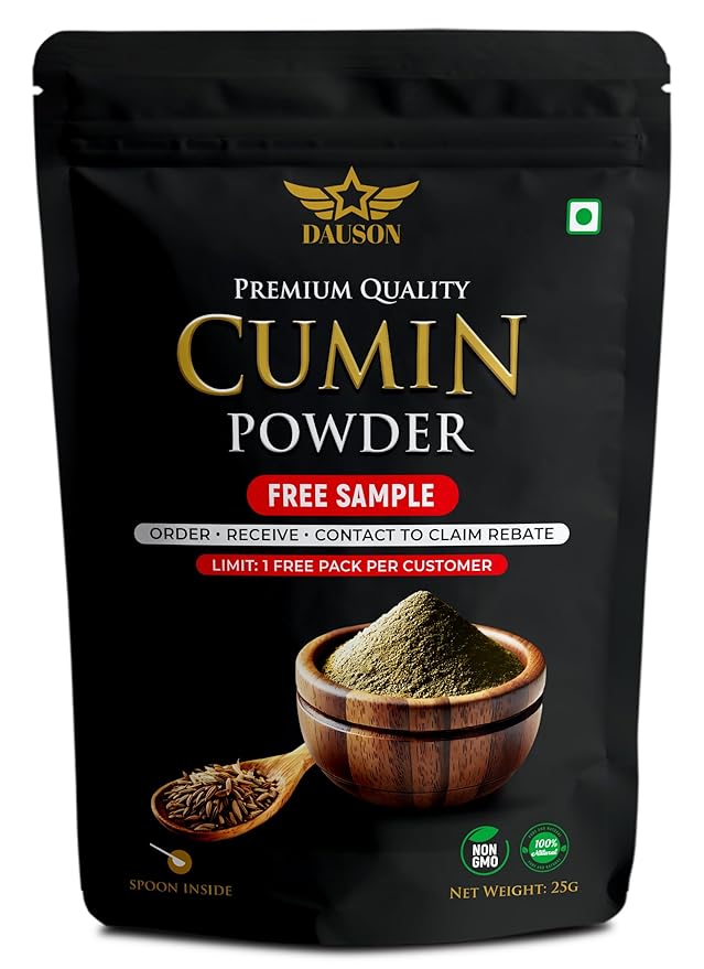 Cumin Powder – 100% Pure & Natural | 0.88 Oz Finely Ground Cumin Seeds | No Additives or Fillers | Aromatic, Earthy Flavor for Cooking | 25g Sample Available | Kitchen Essential for Global Cuisine