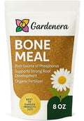𝐁𝐄𝐒𝐓𝐒𝐄𝐋𝐋𝐄𝐑 Organic Bone Meal Fertilizer by Gardenera (4-12-0 NPK) All-Natural Plant Food Source of Nitrogen and Phosphorus for Bulbs, Gardens, Potted Plants, Trees, and Shrubs [8 OZ]