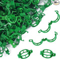Plant Support Clips - Tomato Clips for String Trellis, 50pcs Grape Vine Clips for Fixing Stem and Vinefor Garden Netting Climbing Plants, Secured Plastic Plant Clip (50, Green) (50)