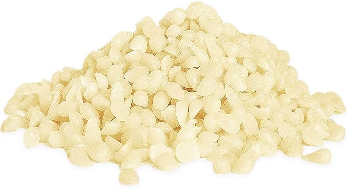 Howemon White Beeswax Pellets 10 lb 100% Pure and Natural Triple Filtered for Skin, Face, Body and Hair Care DIY Creams, Lotions, Lip Balm and Soap Making Supplies