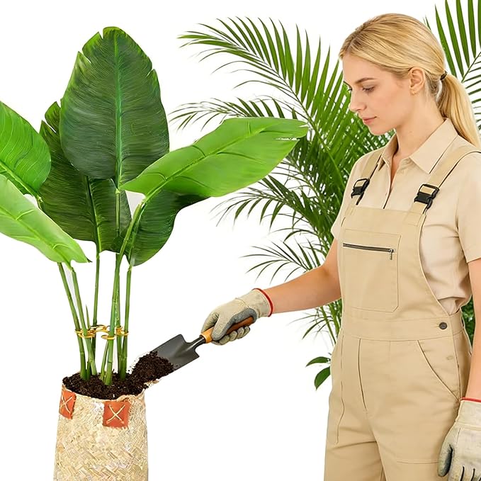 4PCS Iron Monstera Plant Support - 4.1IN Plant Support Stakes for Indoor Plants, Stable Plant Stakes and Supports, Ideal Plant stem Support for Turtle Shell Bamboo & Houseplants