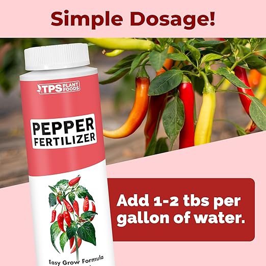 Pepper Fertilizer, Complete Liquid Pepper Plant Food, 8 oz (250mL)