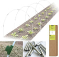 24 PCS Garden Hoops for Raised Beds, RIFNY Greenhouse Hoops Kit Long Grow Tunnel for Row Cover, Rust-Free Fiberglass Garden Support Poles for Insect Mesh Netting Freeze Plant Cover Frame