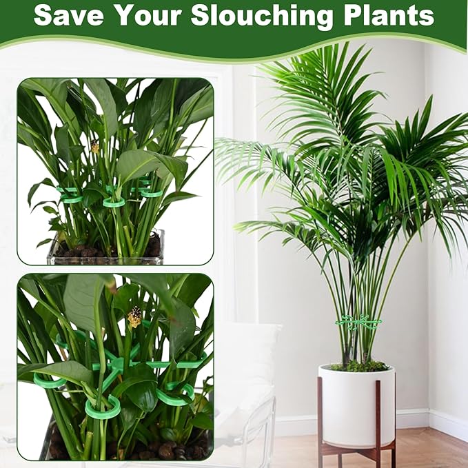 16PCS Plant Stem Support, Plant Stem Holder for Indoor Plants, Climbing Houseplant Stem Supports, Reusable Plant Stabilizer