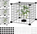 DYAUS 4 Packs Plant Protectors from Animals, Plant Cages for Outdoor Plants, 20Pcs 12"x12" Metal Plant Covers from Animals, Heavy Duty Chicken Wire Cloche, Garden Cloches to Keep Animals Out