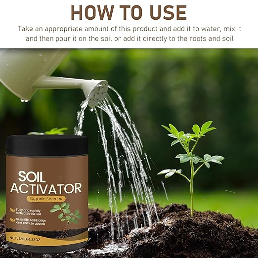 2PCS Soil Activator, Soil Activator for Plants, Organic SoilActivators and Fertilizers, for Most Plants Promotes Nutrient Absorption and Root Development