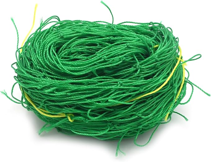 Heavy-Duty 27 Strands Nylon Trellis Netting, 16.5x6.6Ft Climbing Plant Support, 4x4 Inch Mesh for Vines Tomatoes, Cucumbers, Peas, and Beans
