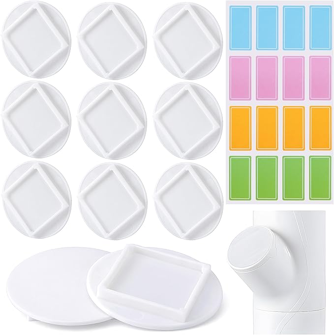 EBaokuup 12 Pcs Hydroponics yPod Caps with Colored Lables, Grow Cubes Cap Compatible with yPod, Plant Grow Pods Cover for Garden Hydroponics Growing System