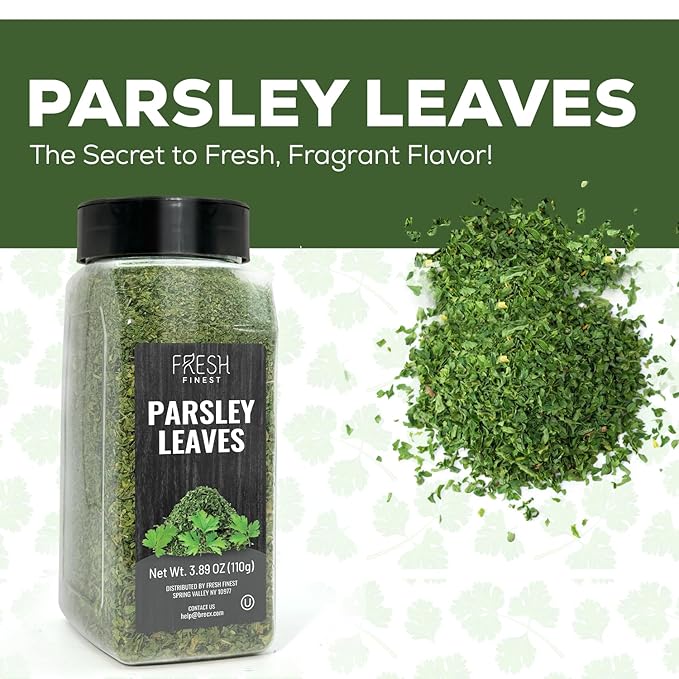 Fresh Finest Parsley Flakes Spice 3.89 oz – Dried Parsley Leaves in Jar, Non-GMO, Gluten-Free, Flavorful Herb Seasoning