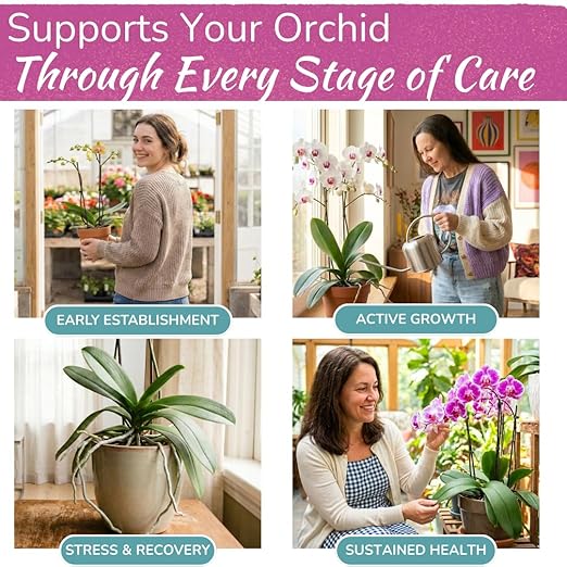 Orchid Fertilizer Spray – Nourishing Liquid Plant Food Mist for Healthy Orchids – Easy-to-Use Nutrient Boost for Vibrant Blooms & Healthy Roots – Made in USA – 8 oz