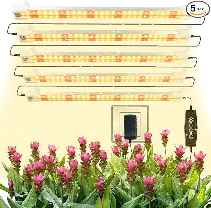 GYTF Grow Light Strips, LED 150-Bulb 3500K Dimmable Full Spectrum Plant Growing Lamp Bars for Indoor Plants Hydroponic Veg Succulent Seedling, Daisy-Chain Design