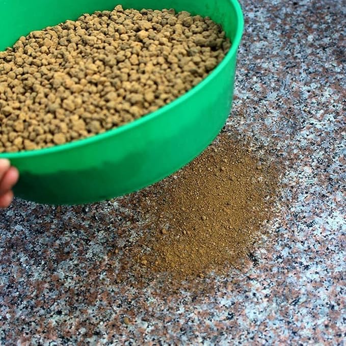 2 Pcs Round Garden Soil Sieve Garden Sieve Plastic Mesh Screen Sets, Used to Filter Small Gravel, Soil, and Sand Sieves