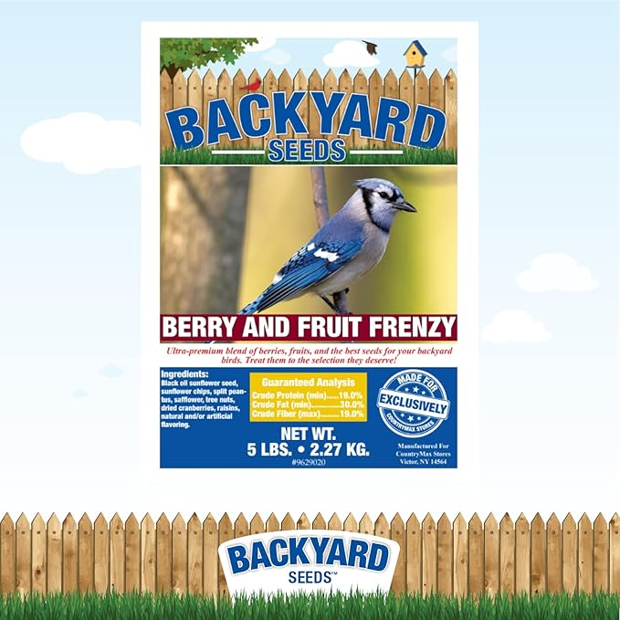CountryMax Backyard Seeds Berries 'N Fruit Bird Seed (5 Pounds)