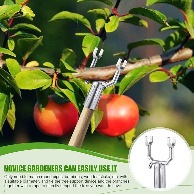 Zhengmy 24 Pcs Tree Branch Support Metal Tree Crutch Support Device Trees Straightening Kit Propping up Branch Spreaders Fruits Trees Garden Stakes Broom Pole Anchor 0.75 Inch Round Pipe Garden Yard