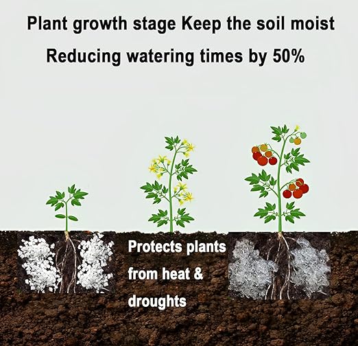 2LB Water Storing Crystals for Plants Water Gel Helps Prevent Over and Underwatering in Outdoor and Indoor Plants Small Water Storing Polymer Crystals Keeps The Soil Moist