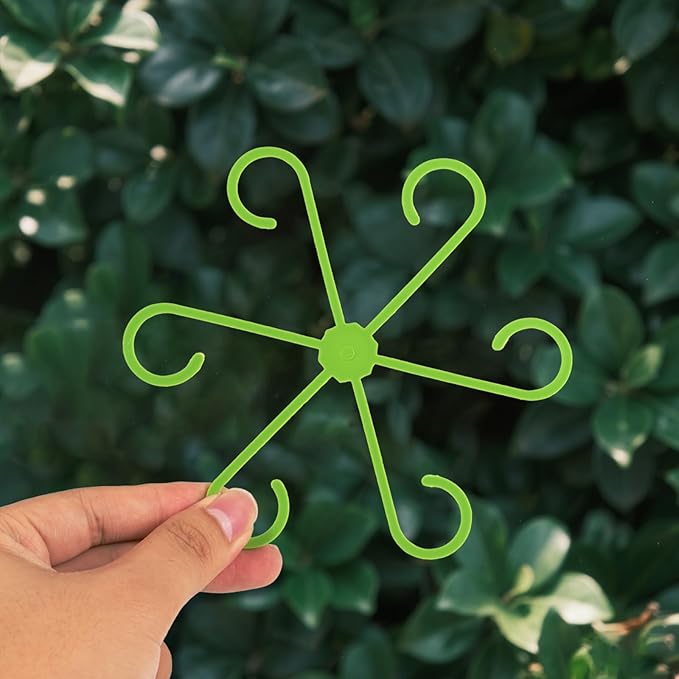 Plant Stem Support, Plant Support for Indoor Plants, 4 Sizes Climbing Houseplant Stem Supports, Plant Support Rings, Leaf Holders, Indoor Plant Stakes Stabilizer Accessories (32, Green)