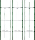 Gardzen 3-Pack Tomato Cage, Plants Support, Trellis Climbing Triangular Cage, Stand for Pepper Eggplant Tomato Flowers