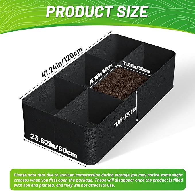 GREANER Fabric Garden Bed, Large Thickened Raised Beds for Gardening Vegetables, Rectangle Garden Grow Bed Bags for Growing Potatoes Carrots Chillies Tomatoes Strawberry Onion