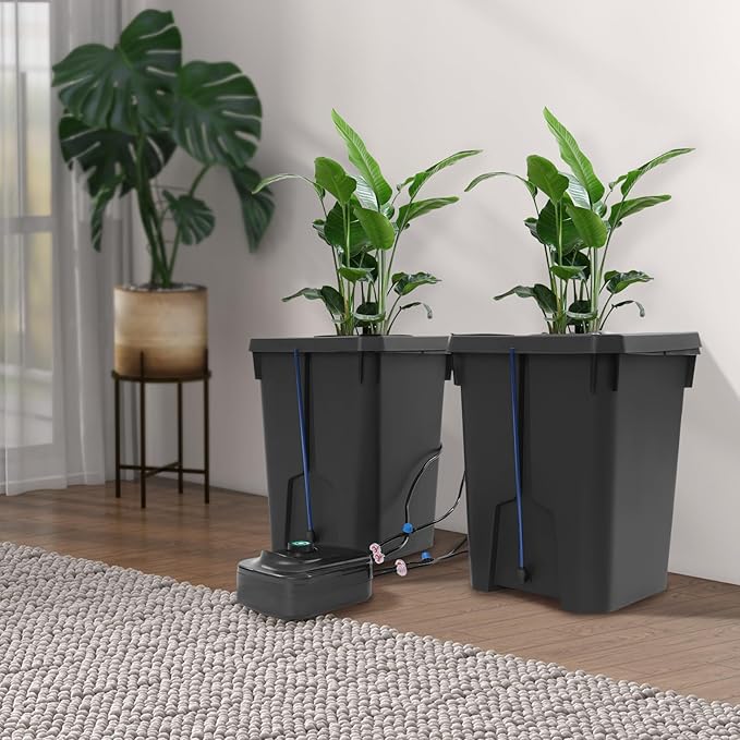DONSU Hydroponics Growing System, Culture Bucket System, Recirculating Drip Garden System,7.13 Gal Deep Water Culture for Grow Tent, Greenhouse, Garden, Balcony (1)