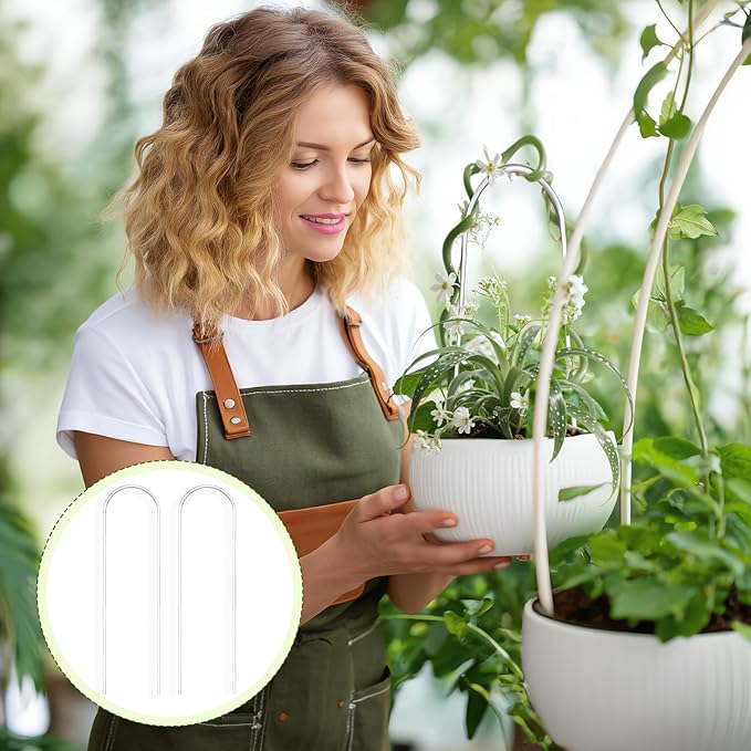 2 Pack Thickened U-Shaped Acrylic Trellis for Indoor Plants, Small Clear Plant Trellis for Potted Plants Climbing Plants Garden Accessory for Pothos Hoya Trellis Indoor Outdoor