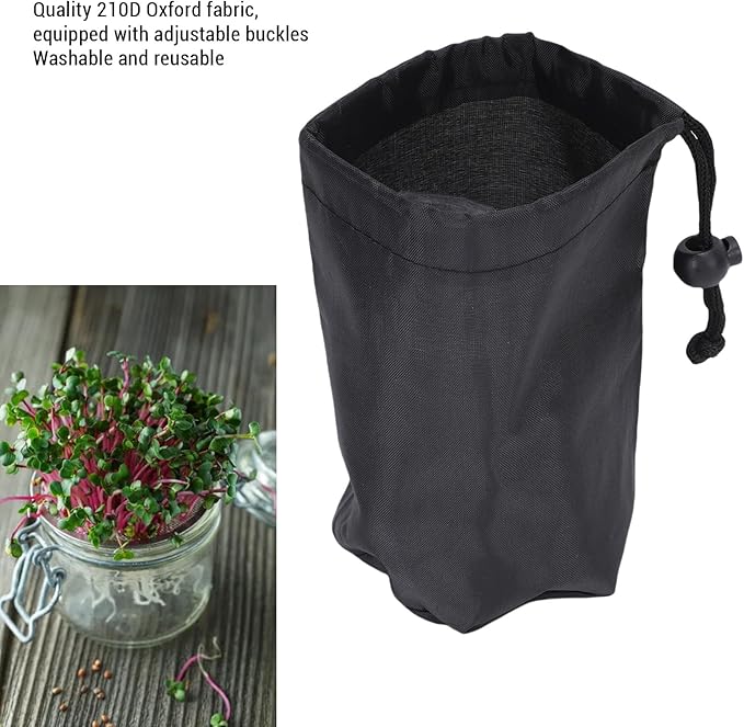 FTVOGUE 12Pcs Mason Jar Blackout Sleeves Hydroponic Sprouting Jar Covers with Adjustable Buckles for Wide Mouth 32oz Mason Jars Indoor Growing