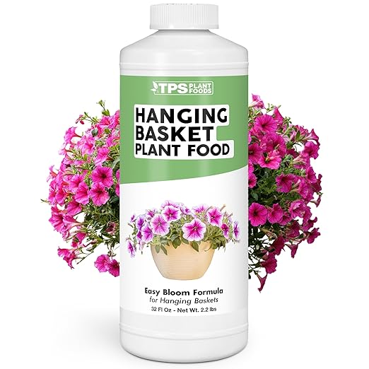 Hanging Basket Plant Food – Liquid Plant Food for More Blooms, Fuller Growth & Vibrant Color, 32 oz