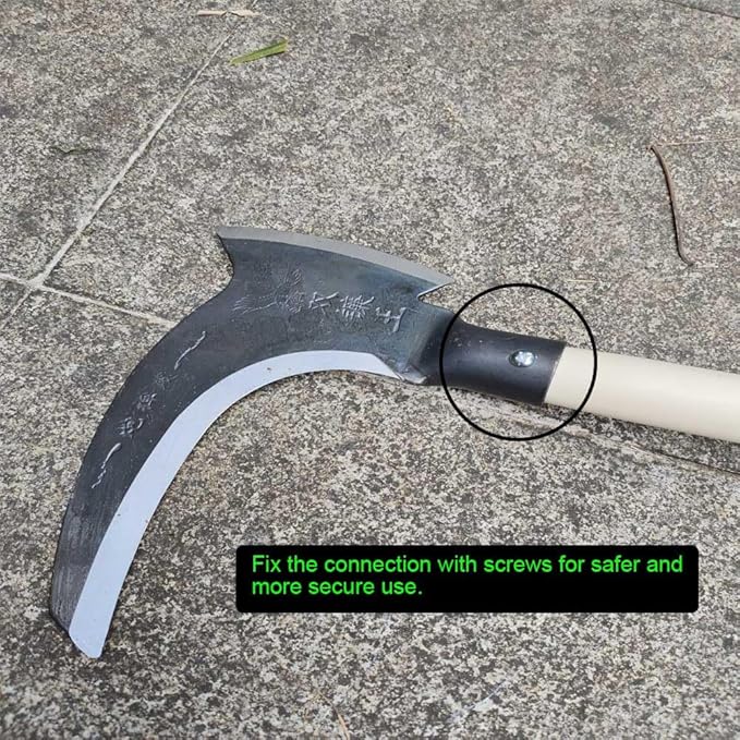 Scythe Tool，Sickle Garden Tool，Scythe Weapon,Long Handle Sickle