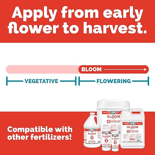 Bloom Bud Builder & Flower Hardener Plant Nutrient and Supplement, Triggers Fast Flowering by TPS Nutrients, 32 oz