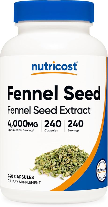 Nutricost Fennel Seed (4000 mg Equivalent) 240 Capsules - Vegan Fennel Seed Supplement