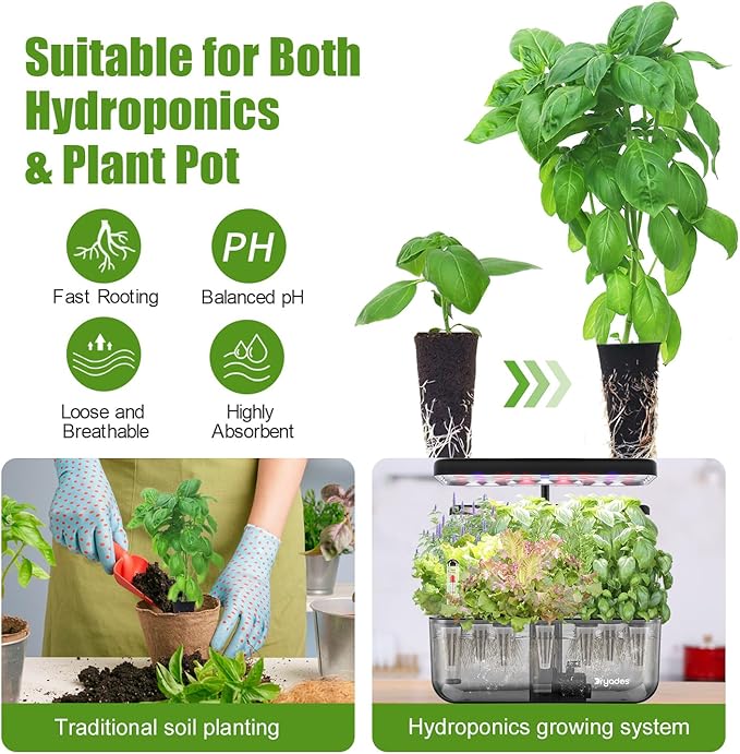 Salad Seed Pods, 12 Pods Grow Anything Kit for All Hydroponics Growing Systems with 300mg Varity Seeds of Buttercrunch, Black Seeded Simpson, Oakleaf, Prizehead, Red Salad Bowl and so on
