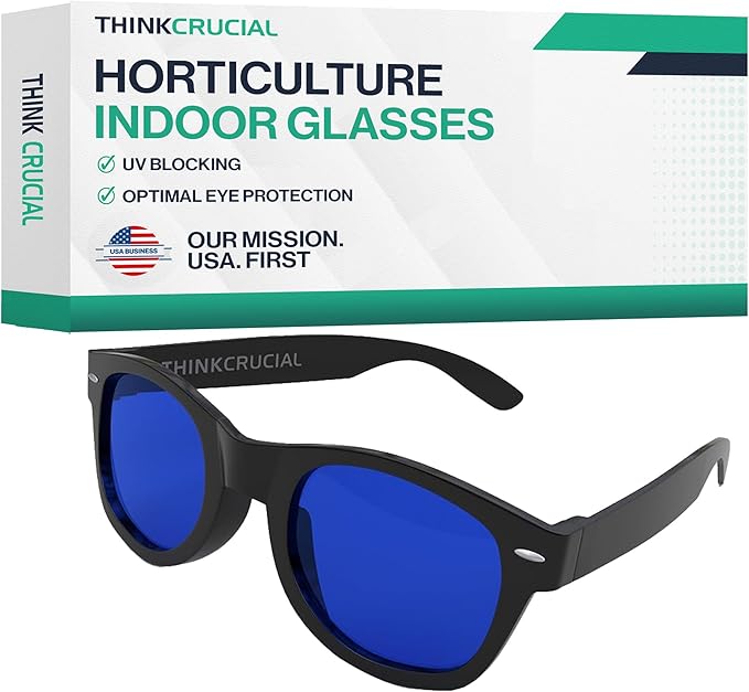 Think Crucial 2 Horticulture Indoor Hydroponics Grow Room & Greenhouse Light Glasses (Goggles), Anti UV, Ultra-Violet, HPS, MH Lights Reflection & Glare Optical Protection (2 Pack)