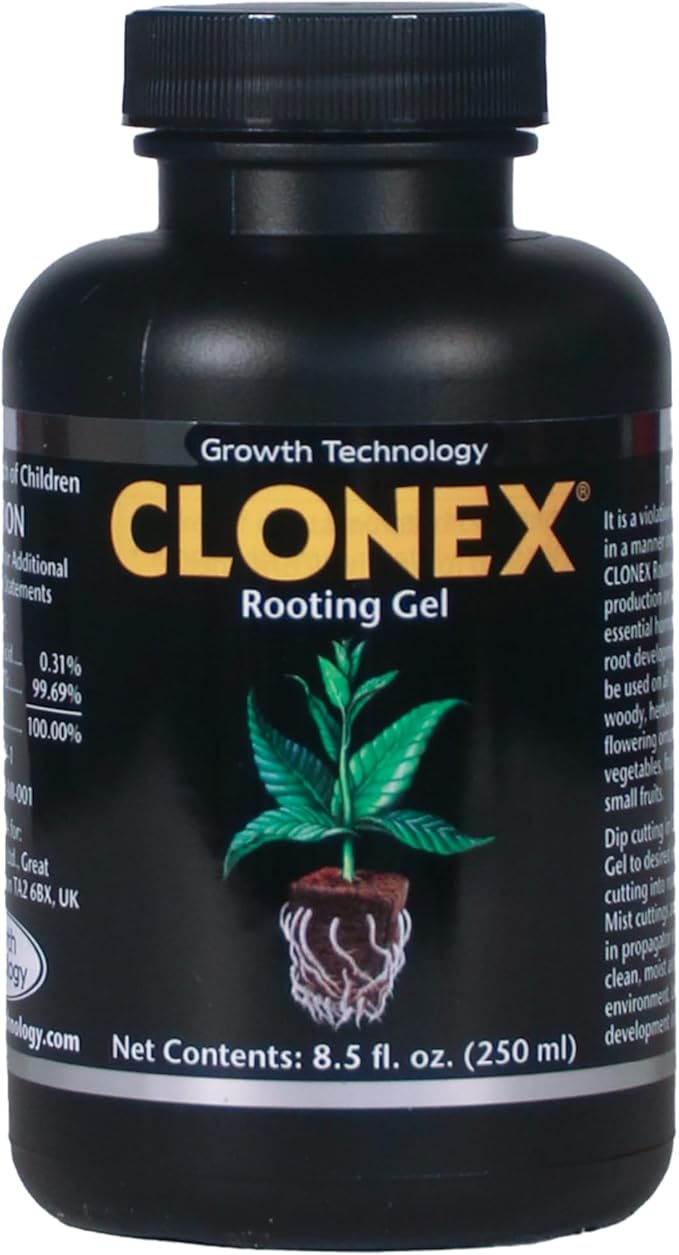 Clonex Rooting Gel - High-Performance Rooting Compound for Plant Cuttings, Contains IBA, Promotes Root Initiation & Development - 250ml