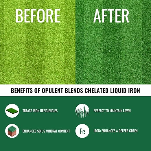 Chelated Liquid Iron (32 fl. oz.) - Liquid Chelated Iron for Lawns, Trees, and Shrubs - 6.5% Iron - EDTA Free - Made in The U.S.A.