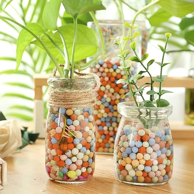 Garden Soil,Clay Pebbles Gardening Ceramsite Orchid Rocks Drainage Water Purification Ceramsite Decor Cultivation Soil Stone Horticultural Grade for Soil Hydroponics Aquaponics,6LBS