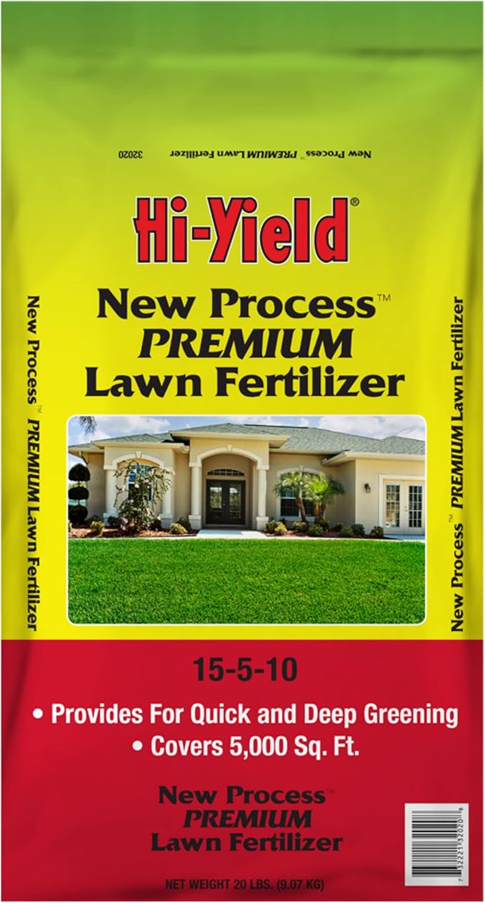 Hi-Yield (32020) New Process Premium Lawn Fertilizer 15-5-10 (20 lbs.)