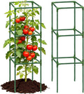 2 Pack Tomato Cages for Garden, 43.3 Inch Tall Tomato Trellis Plant Support, Adjustable Garden Trellis for Climbing Vegetables, Plants, Flowers and Fruits(14.5" x 14.5")