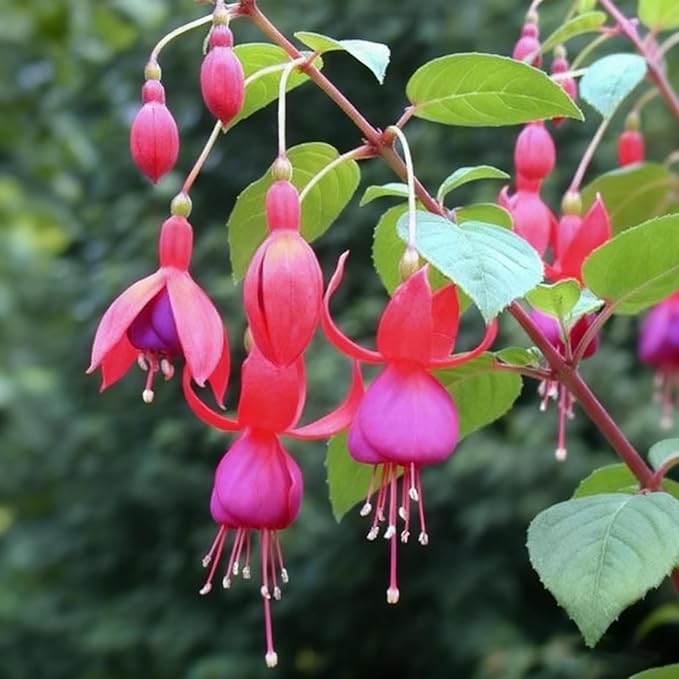 Fuchsia Flower Seed for Planting, 200+ Mixed Fuchsia Seeds, Perennial Flower Plants, Non-GMO Heirloom Flower Seed for Home Garden