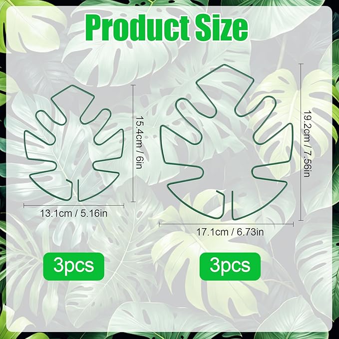 Hysagtek 6PCS Monstera Plant Support, Plant Stem Support Durable Monstera Stabilizer Grapple Holder, Turtle Shell Bamboo Clamp Set, Ideal Plant Support for Thriving Growth