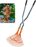 Leaf Grabbers for Yard Work, Leaf Picker Upper Grabber with Long Steel Handle & Wide Steel Claw, Cushioned Grip, Leaf Pickup Tools for Leaves, Lawn Clippings, Twigs Yard Waste