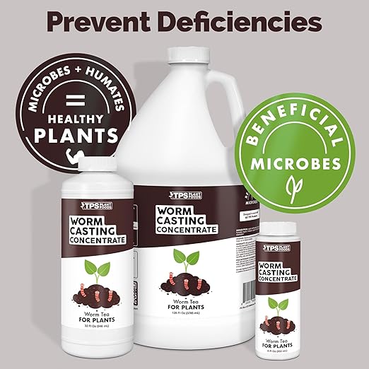 Worm Casting Tea Concentrate – Liquid Microbial Supplement for Living Soil, Stronger Roots & Healthier Plants, 1 Gallon