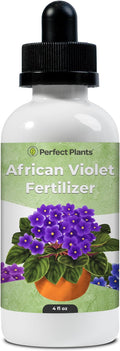 Liquid African Violet Food Drops by Perfect Plants | Fertilizer for Your Live Indoor Flowering Plant Garden | Packed with Premium Nutrients and Plant Foods | NPK 2-2-2 (4oz)