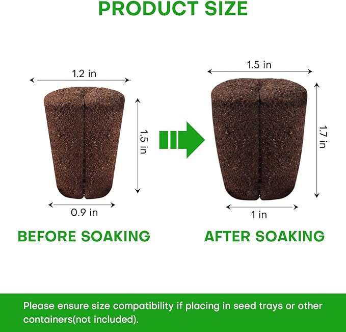 50 Pcs Grow Sponges,Replacement Seed Starter Plugs for Cuttings,Great for Soil, Tray or Planting Pods, Promotes Herbs, Vegetables and Flowers Growth